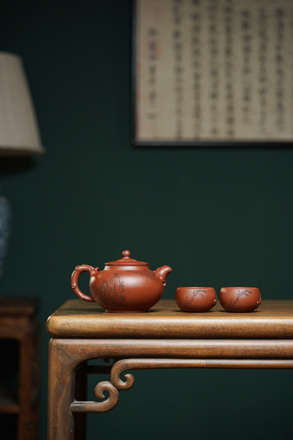 昌鸿紫砂 礼藏至尊｜双国大师李昌鸿臻品《喜鹊登枝套组》收藏送礼皆宜重器 原矿优质清水泥·520cc