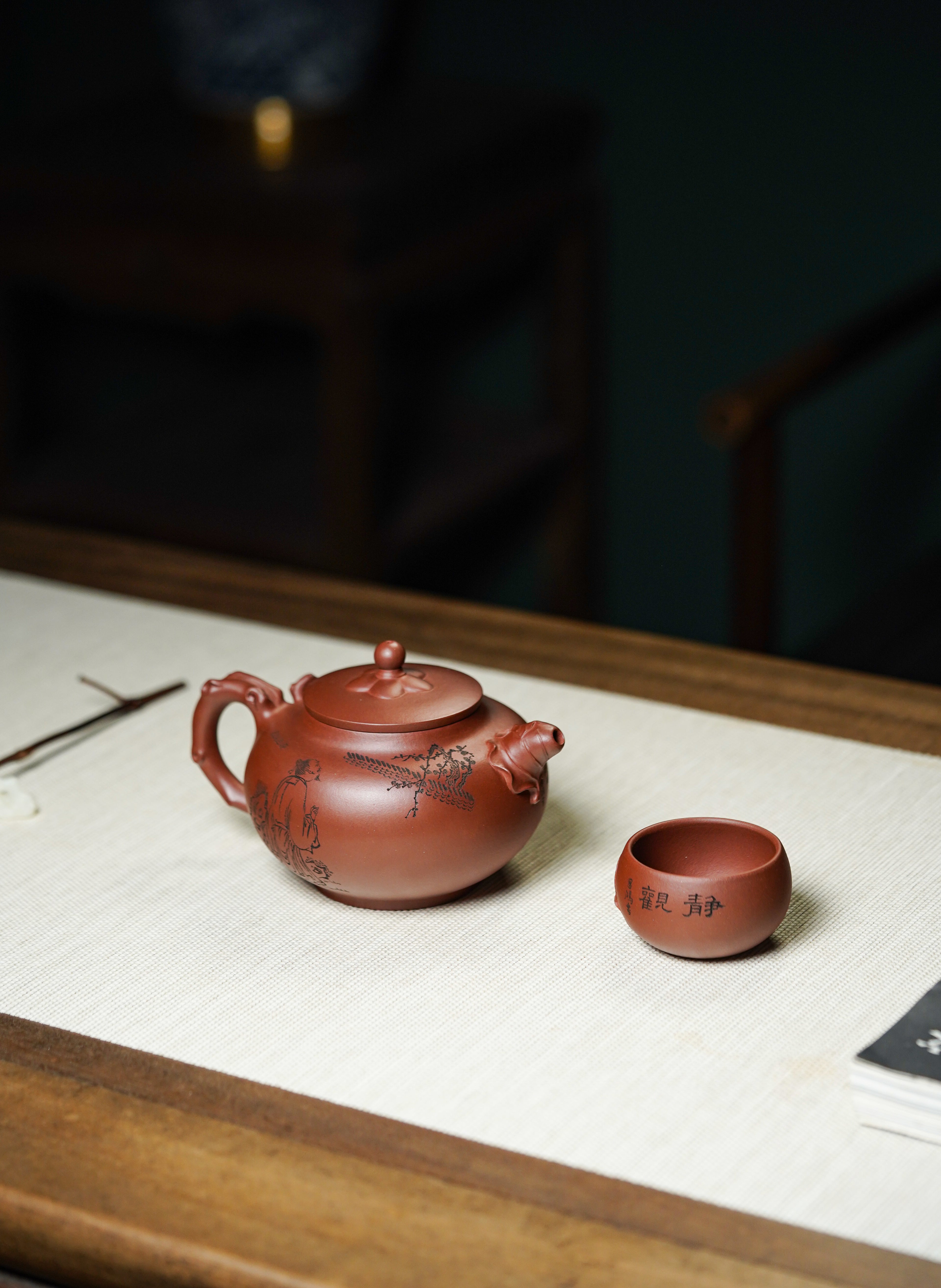 昌鸿紫砂 礼藏至尊｜双国大师李昌鸿臻品《喜鹊登枝套组》收藏送礼皆宜重器 原矿优质清水泥·520cc