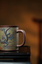 紫砂堆塑·高端臻品 | 彭金格大师孤品重器【龙来福盖杯】收藏传世·高端礼赠·藏值无量！  ——原矿优质底槽清·280cc