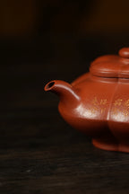 范大生嫡脉·江苏省大师范秀芳·紫砂臻品《筋纹合梅壶》传世收藏·礼赠双绝重器！  ——原矿优质朱泥·240cc