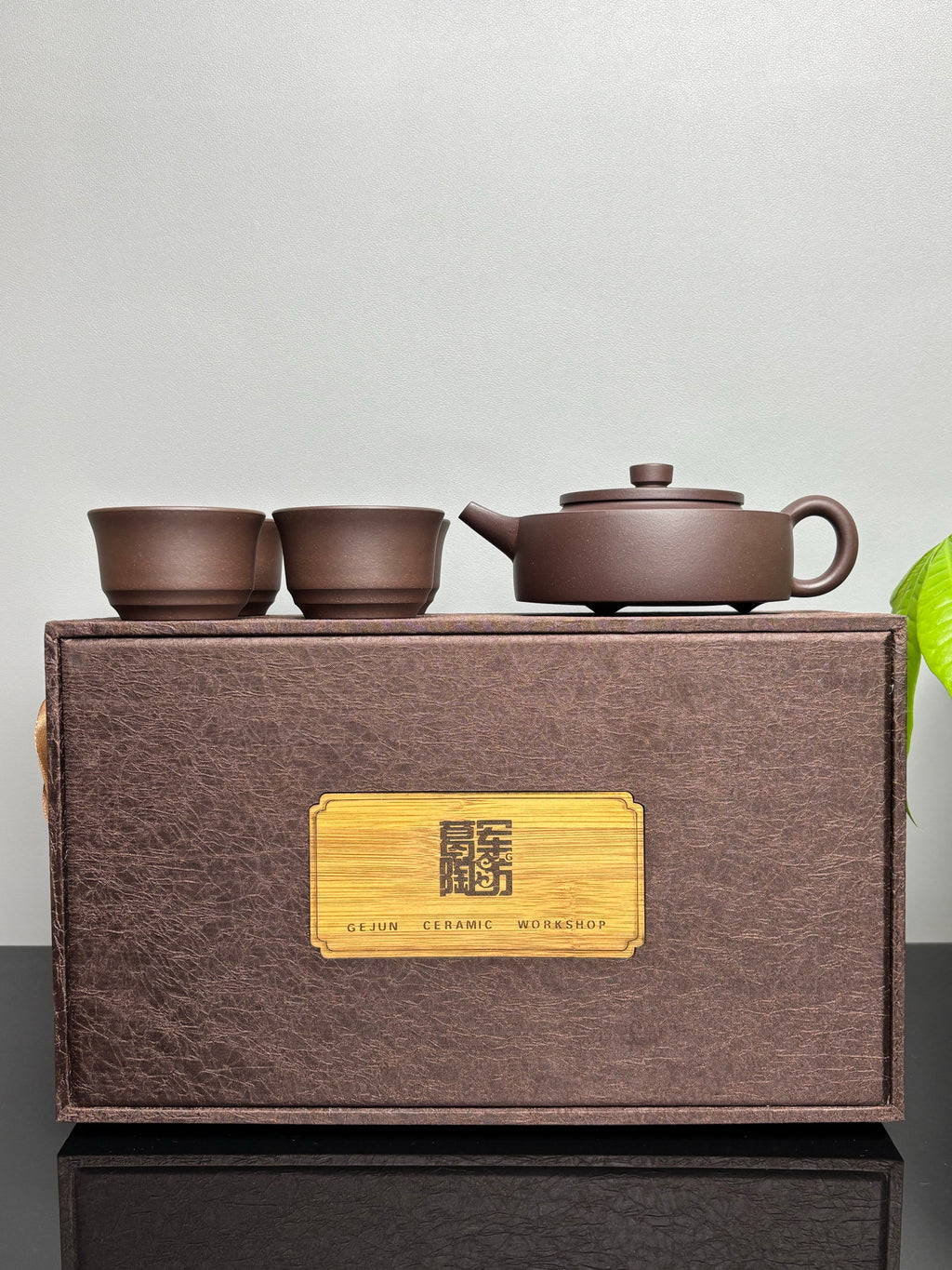 国匠臻藏 葛军大师·原创紫砂重器《周盘套组》鼎级荣衔 业界标杆——原矿优质老紫泥·320cc