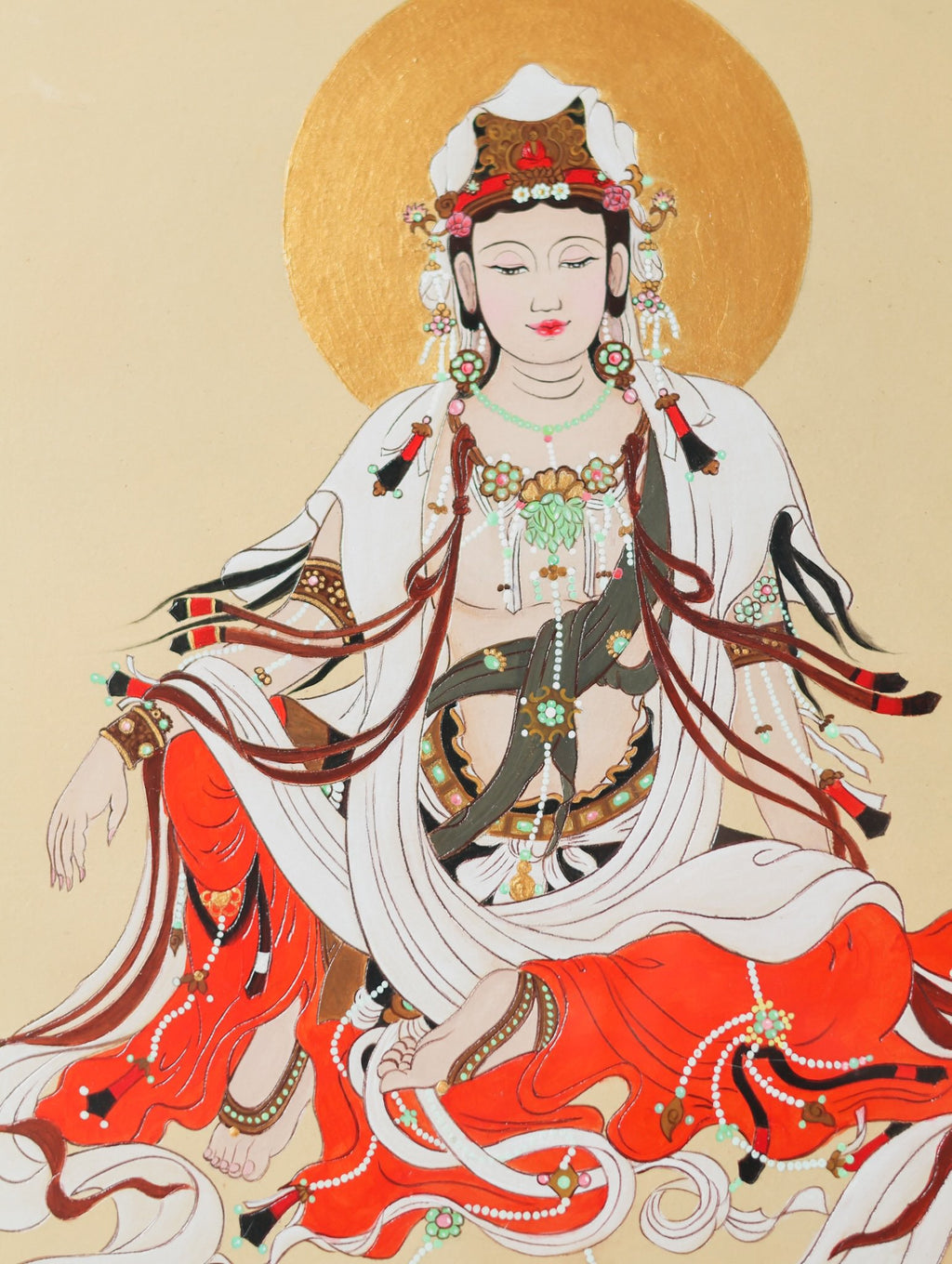 禅韵传世·礼藏臻品】紫砂泥绘艺术名家盛丽萍孤品《观自在》陶板｜禅韵镇宅·收藏礼赠皆宜