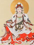 禅韵传世·礼藏臻品】紫砂泥绘艺术名家盛丽萍孤品《观自在》陶板｜禅韵镇宅·收藏礼赠皆宜