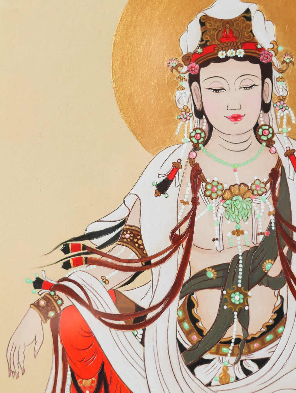 禅韵传世·礼藏臻品】紫砂泥绘艺术名家盛丽萍孤品《观自在》陶板｜禅韵镇宅·收藏礼赠皆宜