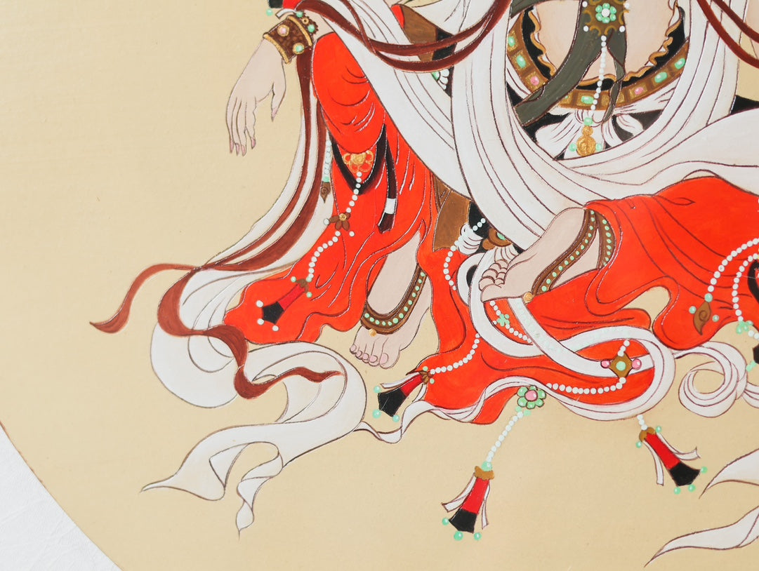 禅韵传世·礼藏臻品】紫砂泥绘艺术名家盛丽萍孤品《观自在》陶板｜禅韵镇宅·收藏礼赠皆宜