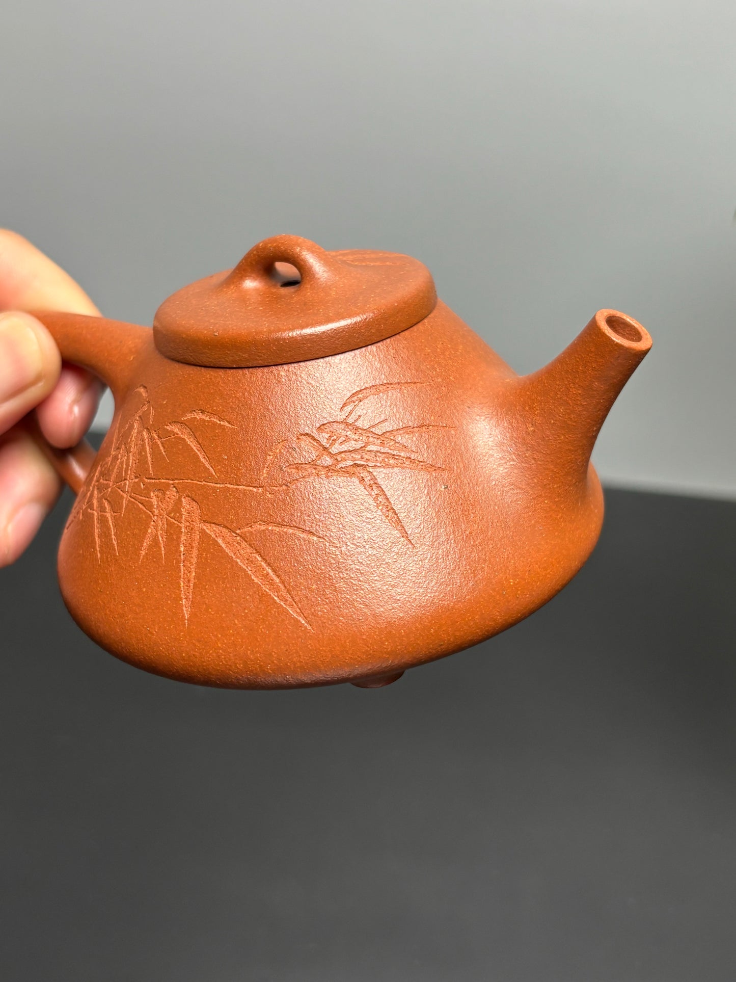 中国紫砂界当代梅王·朱炳浩(石陶）本工巅峰臻品《子冶石瓢》｜稀世臻藏·礼藏天花板重器——原矿优质金降坡·180cc