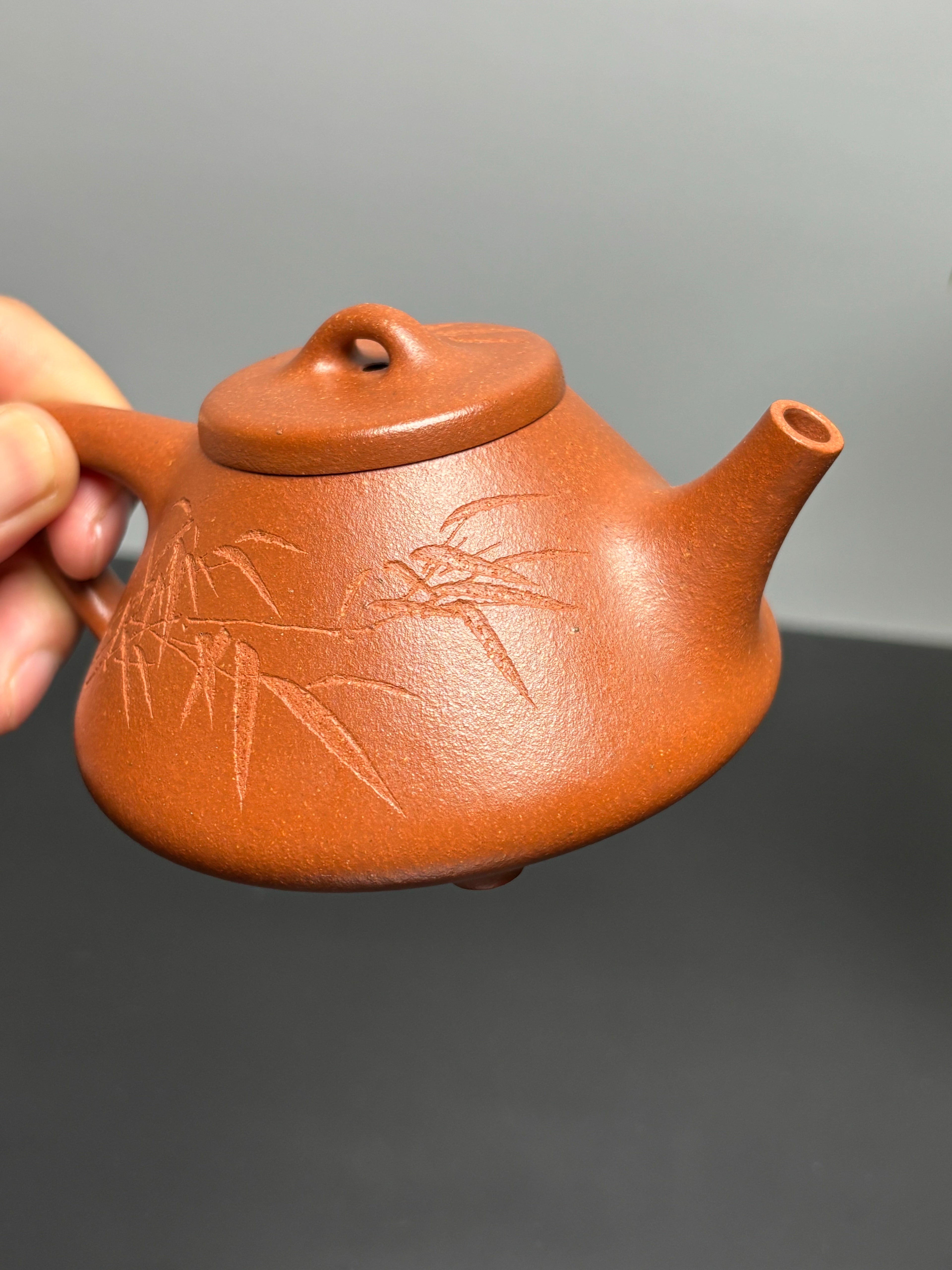 中国紫砂界当代梅王·朱炳浩(石陶）本工巅峰臻品《子冶石瓢》｜稀世臻藏·礼藏天花板重器——原矿优质金降坡·180cc