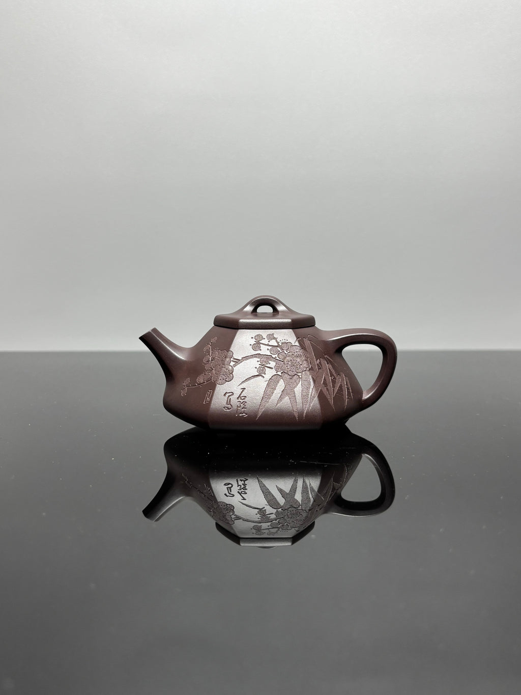 中国紫砂界当代梅王·朱炳浩(石陶）本工巅峰臻品《六方石瓢》｜稀世臻藏·礼藏天花板重器——原矿优质老紫泥·130cc