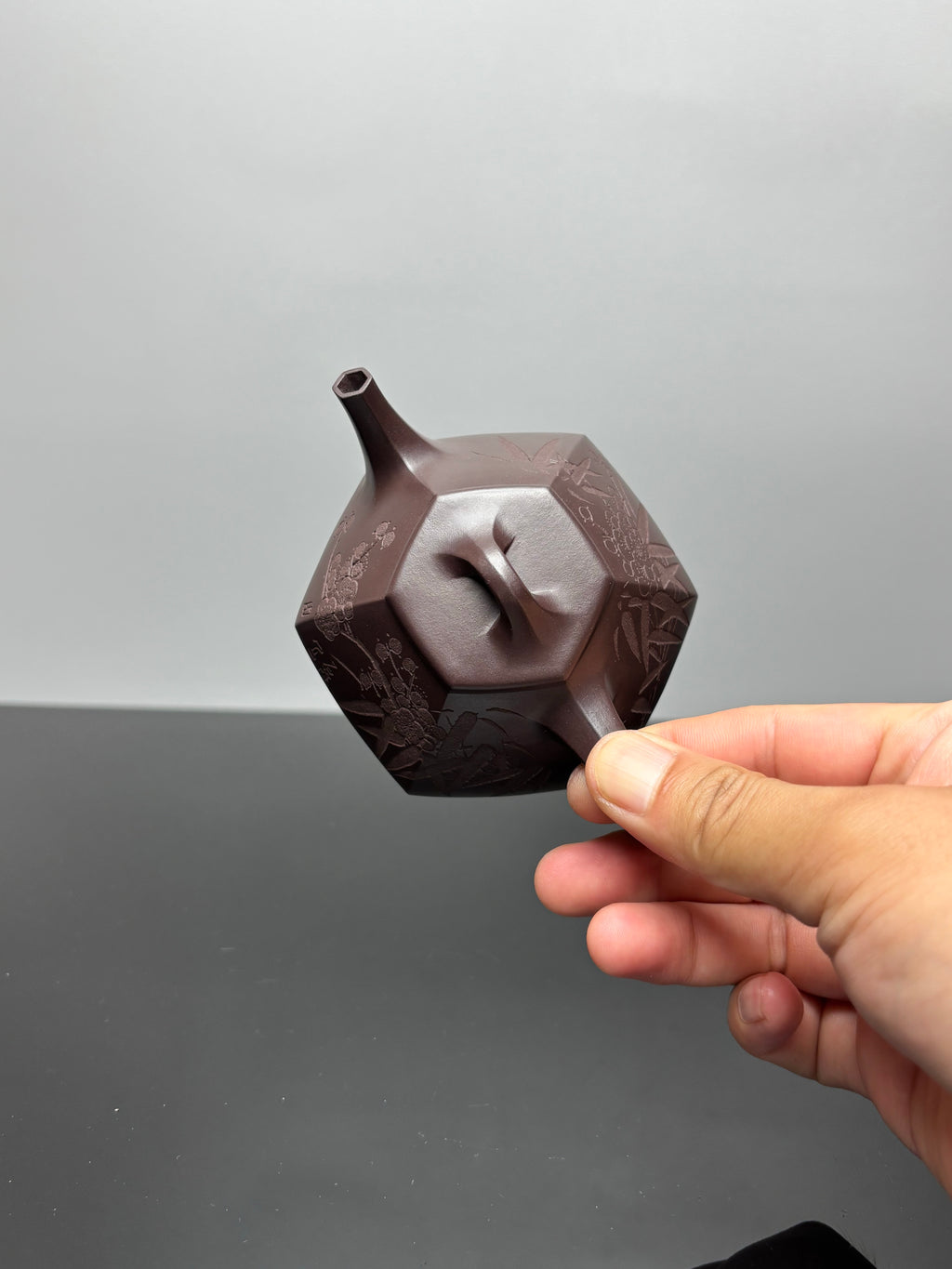 中国紫砂界当代梅王·朱炳浩(石陶）本工巅峰臻品《六方石瓢》｜稀世臻藏·礼藏天花板重器——原矿优质老紫泥·130cc