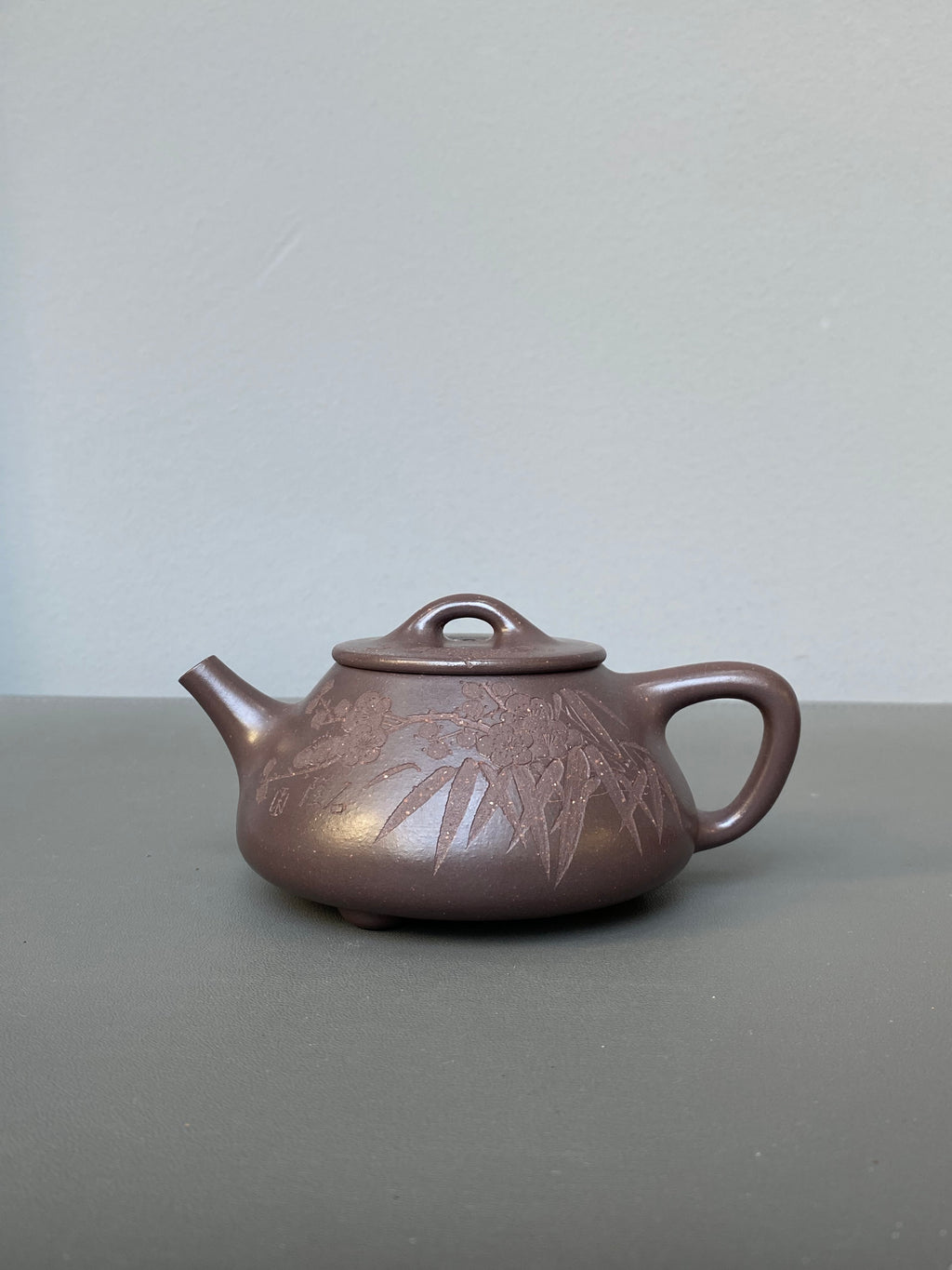 中国紫砂界当代梅王·朱炳浩(石陶）本工巅峰臻品《平盖石瓢》｜稀世臻藏·礼藏天花板重器 原矿优质老紫泥·230cc