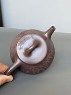 中国紫砂界当代梅王·朱炳浩(石陶）本工巅峰臻品《平盖石瓢》｜稀世臻藏·礼藏天花板重器 原矿优质老紫泥·230cc