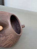 中国紫砂界当代梅王·朱炳浩(石陶）本工巅峰臻品《平盖石瓢》｜稀世臻藏·礼藏天花板重器 原矿优质老紫泥·230cc