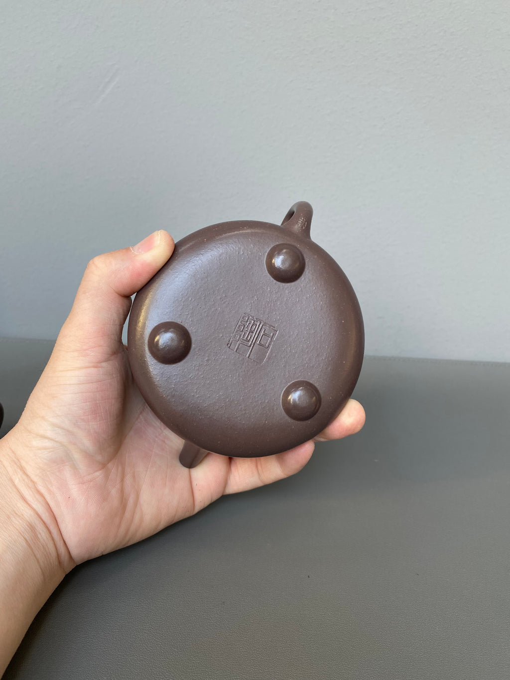 中国紫砂界当代梅王·朱炳浩(石陶）本工巅峰臻品《平盖石瓢》｜稀世臻藏·礼藏天花板重器 原矿优质老紫泥·230cc