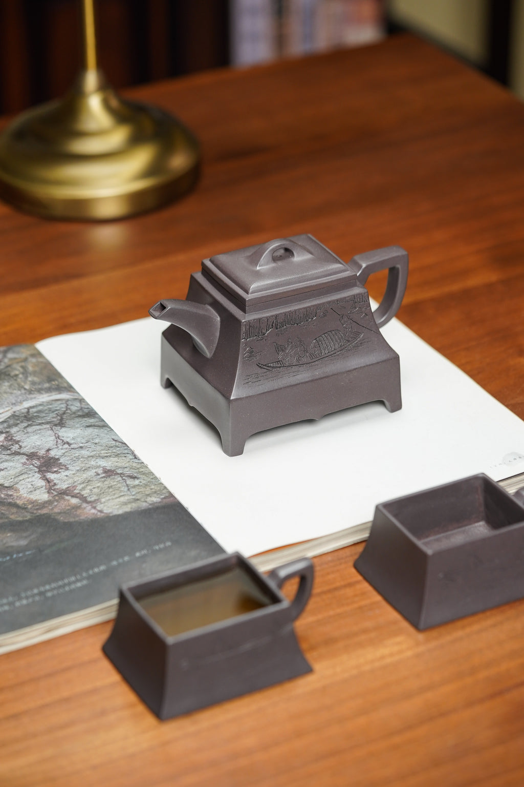 【昌鸿匠造 礼藏至尊】国大师李昌鸿·臻品福利🧧紫砂泰斗顾景舟传承·双国大师之作【四方洐正套组】