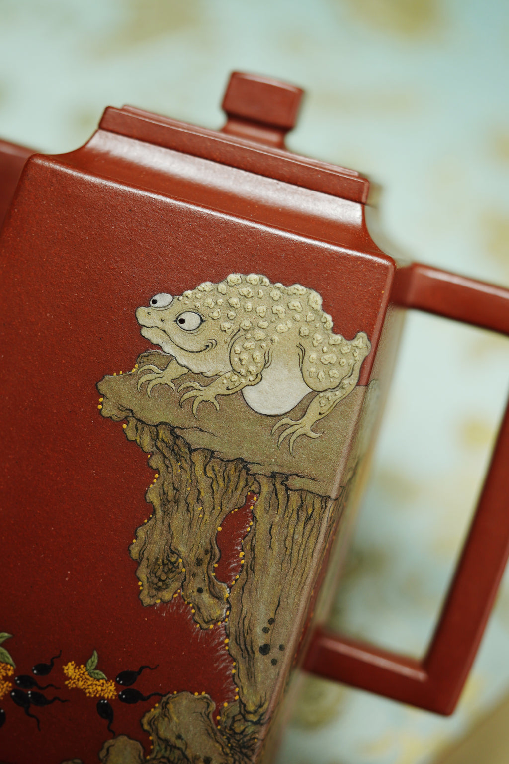 稀世典藏·双大师联袂·世间唯一孤品重器｜沈更轶亲制·邱玉林装饰巅峰之作【金砖聚财壶】——原矿优质底槽清·450cc