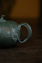 范大生嫡脉｜范秀芳制 范伟群装饰｜双省大师联诀紫砂臻品《大生南瓜壶》——优质九龄君子兰·280cc（入册款代表作）