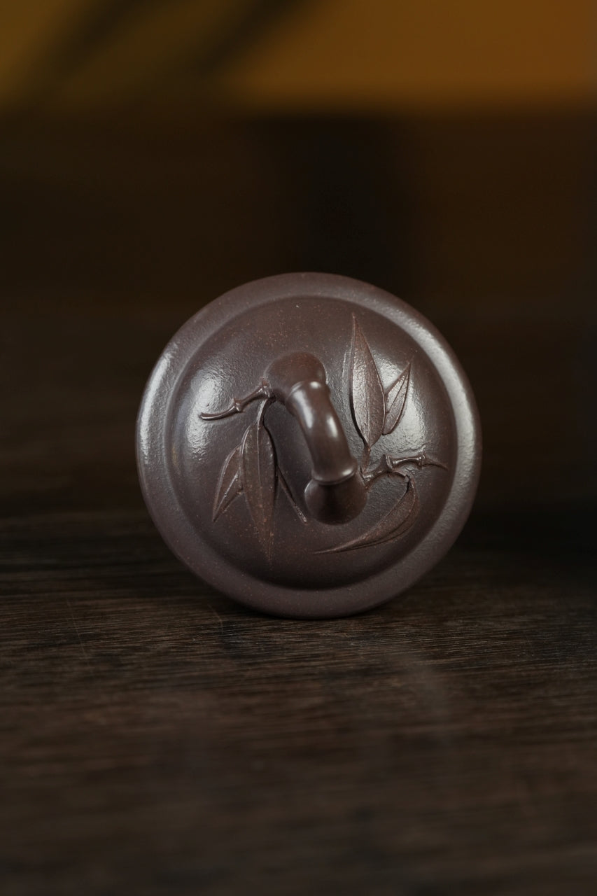 范大生嫡脉·江苏省大师范秀芳·紫砂臻品《翠竹壶》金奖作品——原矿优质天青泥·360cc（入册款代表作）