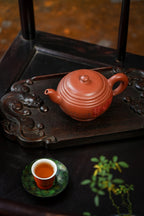 范大生嫡脉·江苏省大师范秀芳·紫砂臻品《宝鼎壶》传世收藏·礼赠双绝重器！  ——原矿优质朱泥·320cc