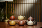 一器藏心经·紫砂纳万福｜郑求标大师｜双心经至尊禅意臻品【六合西施壶】——原矿优质本山绿·160cc