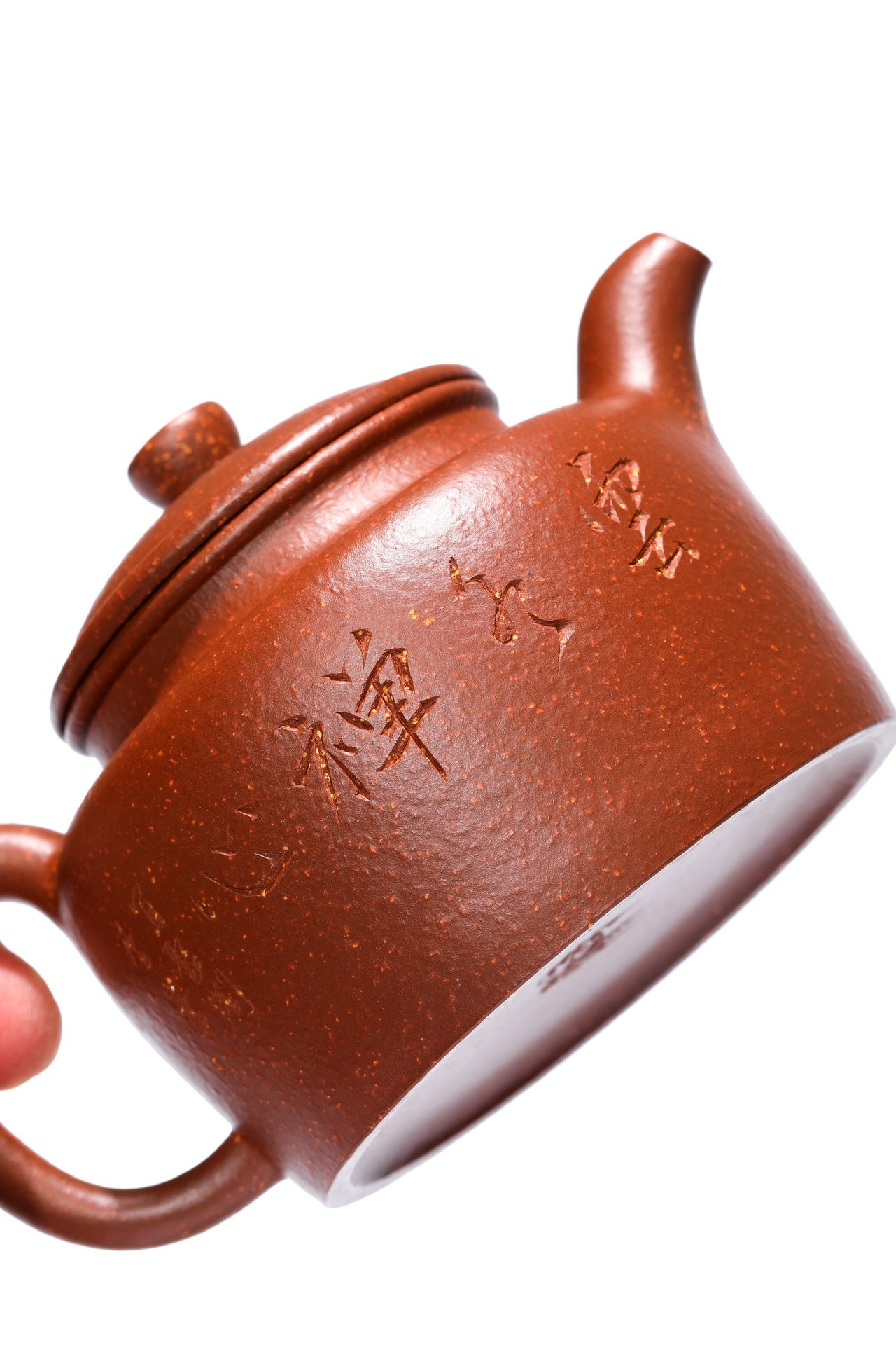 李峰大师·紫砂界彩刻山水标杆臻品《德钟壶》礼藏双绝 传世重器！  ——原矿优质降坡泥·220cc