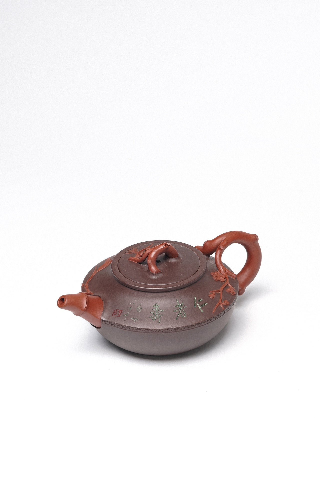 周建春大师扛鼎之作《岁寒三友壶》是收藏与礼赠皆宜的高端艺术品——原矿优质老紫泥双拼·400cc