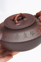 周建春大师扛鼎之作《岁寒三友壶》是收藏与礼赠皆宜的高端艺术品——原矿优质老紫泥双拼·400cc