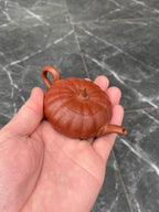 超级紫砂小南瓜壶（双色款）·70CC精品把玩器，内推球孔 手工制作·高端茶客必备 小草书文气十足