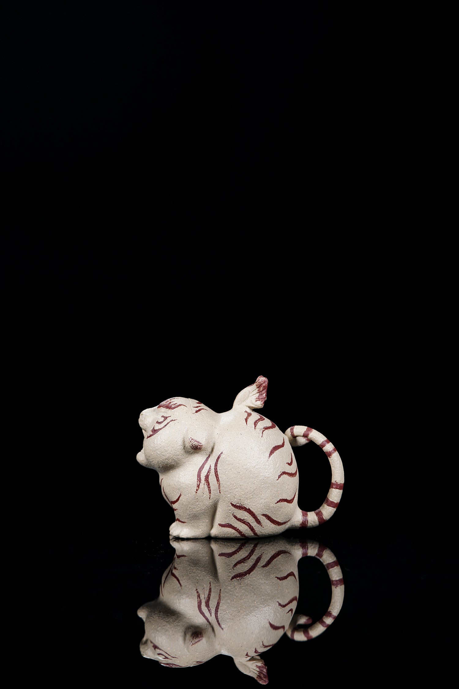 新款《如虎添翼》 ——原矿白玉段泥·130cc ——实力派陶艺家·王丰