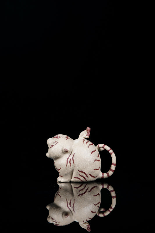 新款《如虎添翼》 ——原矿白玉段泥·130cc ——实力派陶艺家·王丰