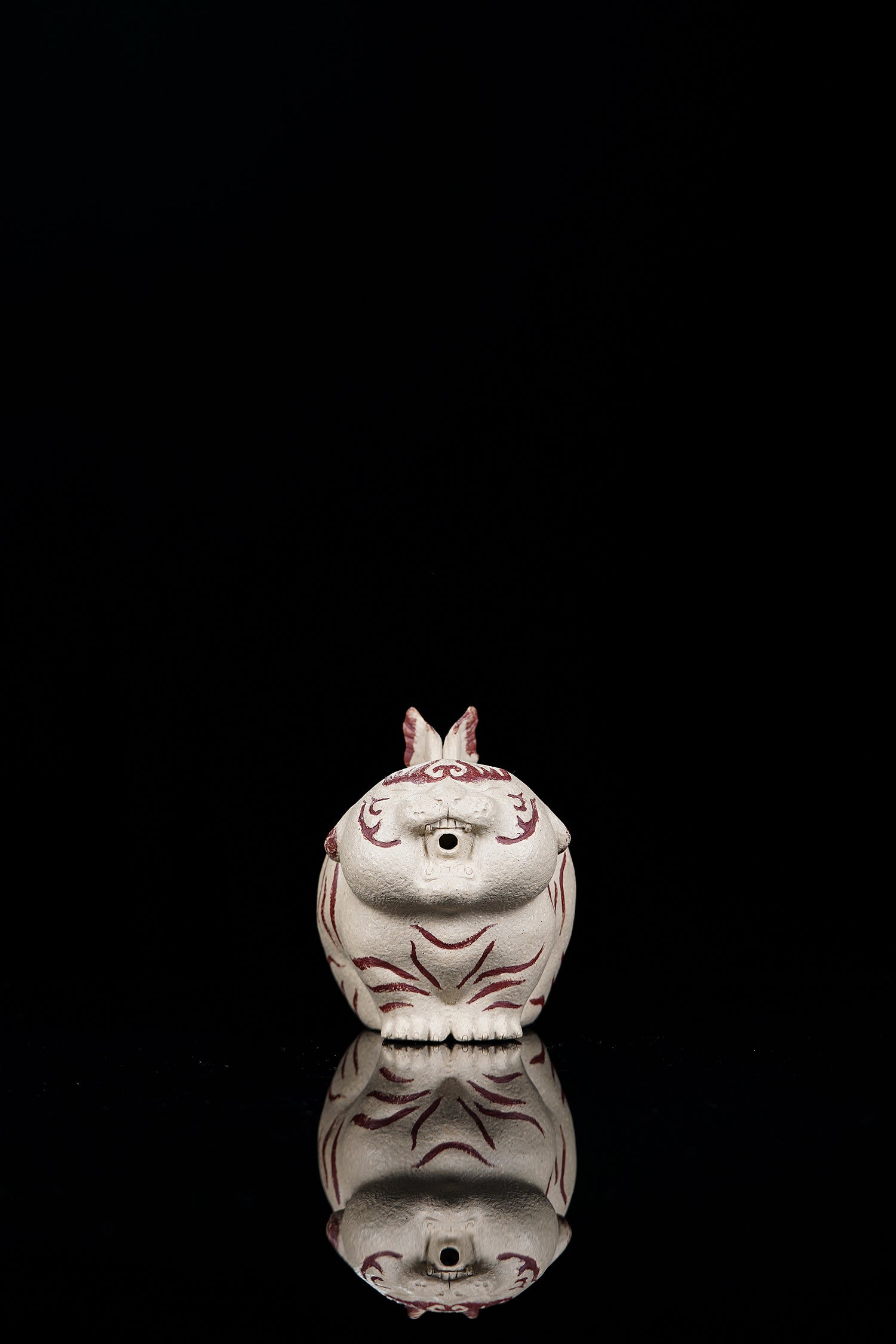 新款《如虎添翼》 ——原矿白玉段泥·130cc ——实力派陶艺家·王丰
