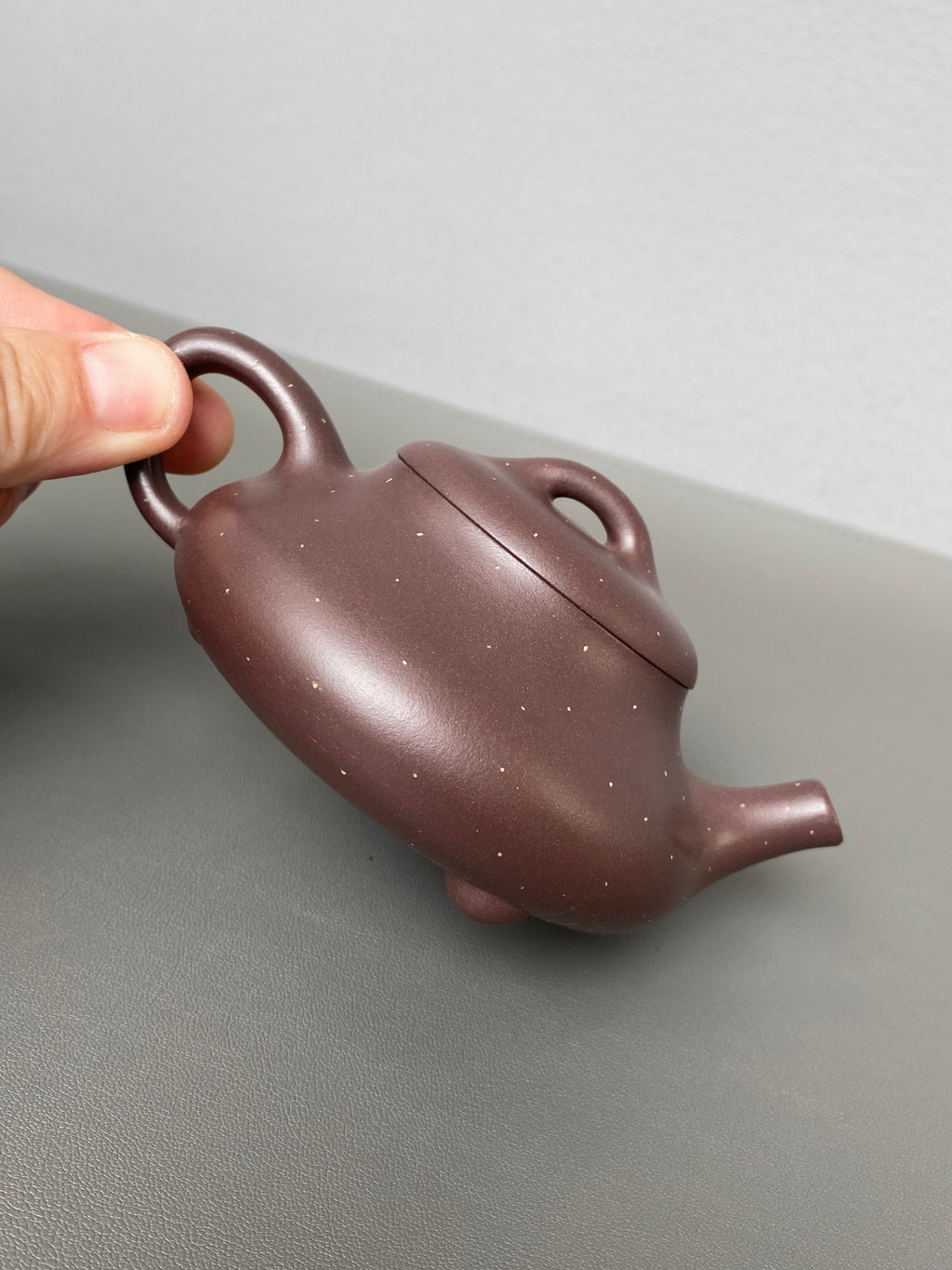 原矿好工好料系列【安瓢壶】珍藏精品佳作！  ——原矿优质紫泥铺砂·160cc ——紫砂艺术名家·宁辰（风华）