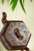 大生壶第四代嫡传·范秀芳紫砂臻品《六平盖方宫灯》——原矿优质降坡泥·260cc ——江苏省陶瓷艺术大师·范秀芳 制