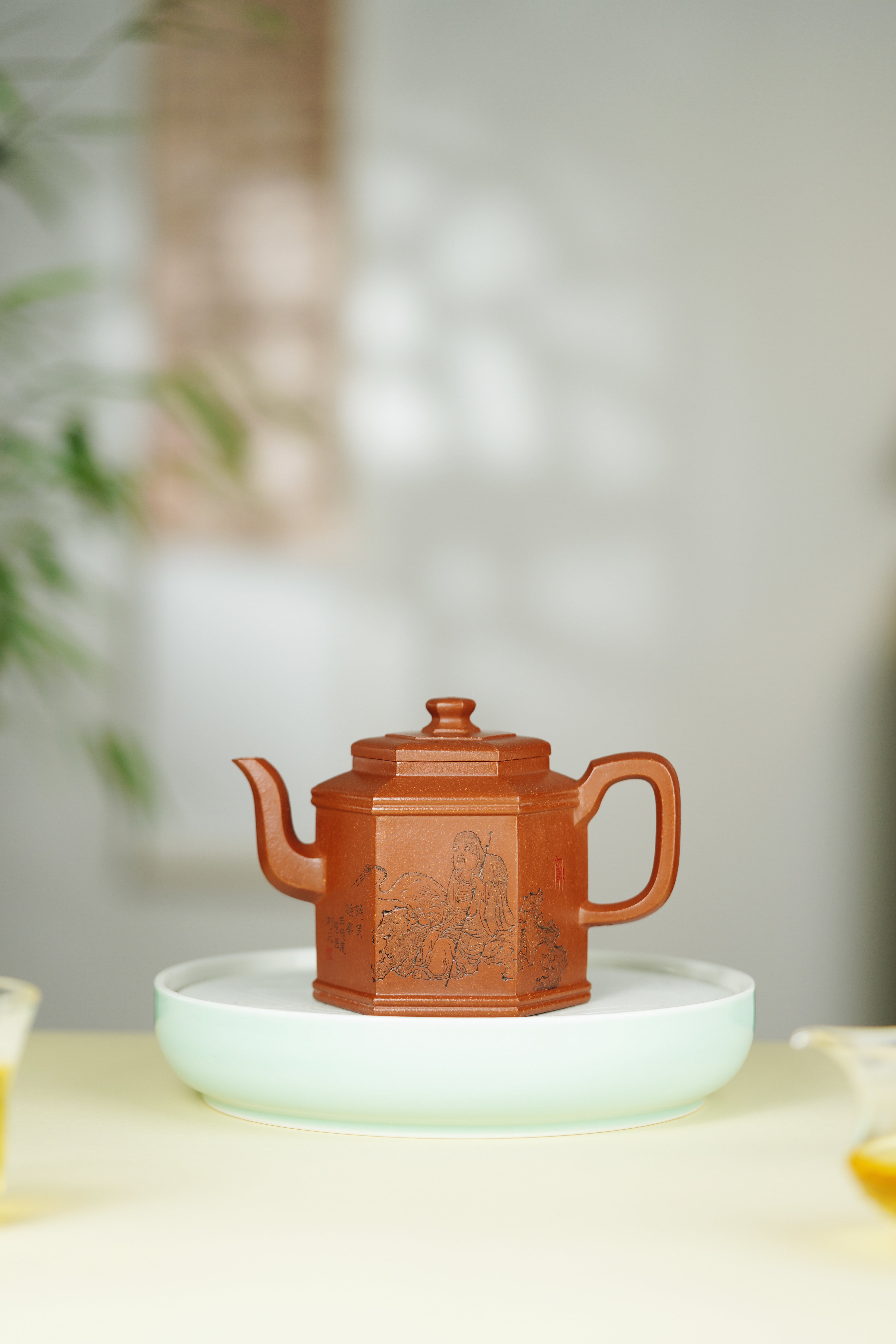 大生壶第四代嫡传·范秀芳紫砂臻品《高六方宫灯》传世收藏——原矿优质降坡泥·350cc
