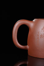 紫砂界彩刻山水第一人·李峰巅峰臻品《大汉铎壶》——原矿优质底槽清·500cc ——著名紫砂彩刻艺术家·李峰亲工
