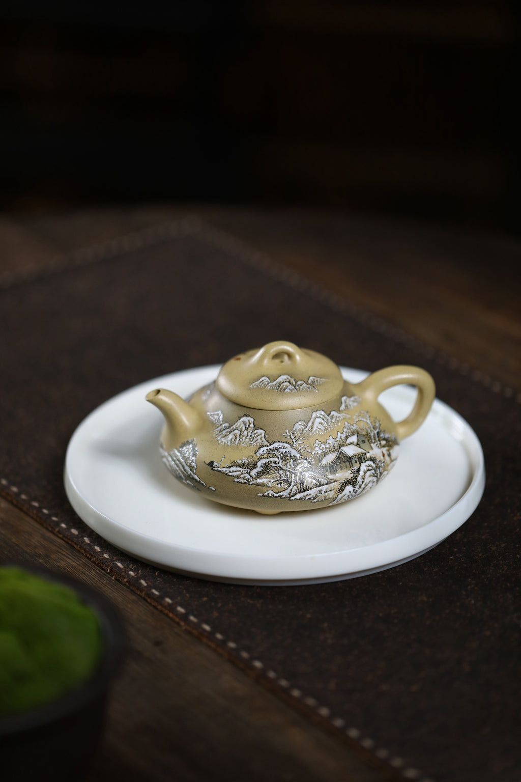 省大师潘春芳、许成权关门弟子许冠新老师臻品【纳瓢 瑞雪丰年】四号井特级本山绿泥手工精制，170cc