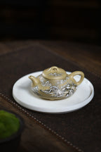 省大师潘春芳、许成权关门弟子许冠新老师臻品【纳瓢 瑞雪丰年】四号井特级本山绿泥手工精制，170cc