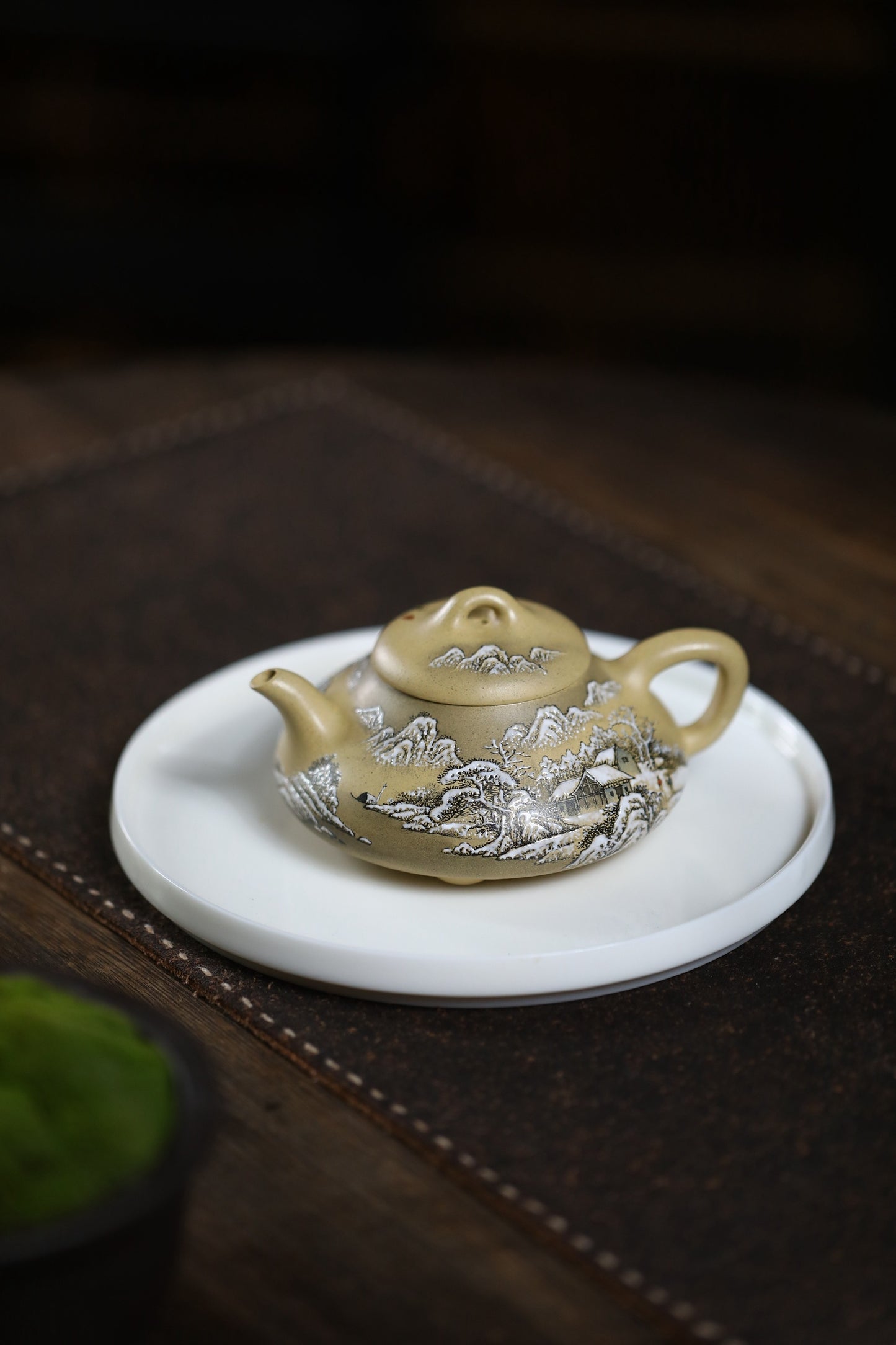 省大师潘春芳、许成权关门弟子许冠新老师臻品【纳瓢 瑞雪丰年】四号井特级本山绿泥手工精制，170cc