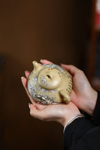 省大师潘春芳、许成权关门弟子许冠新老师臻品【纳瓢 瑞雪丰年】四号井特级本山绿泥手工精制，170cc