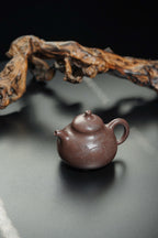 中国紫砂界当代梅王·朱炳浩(石陶）本工巅峰臻品《乳鼎壶》——原矿优质紫玉金砂·330cc