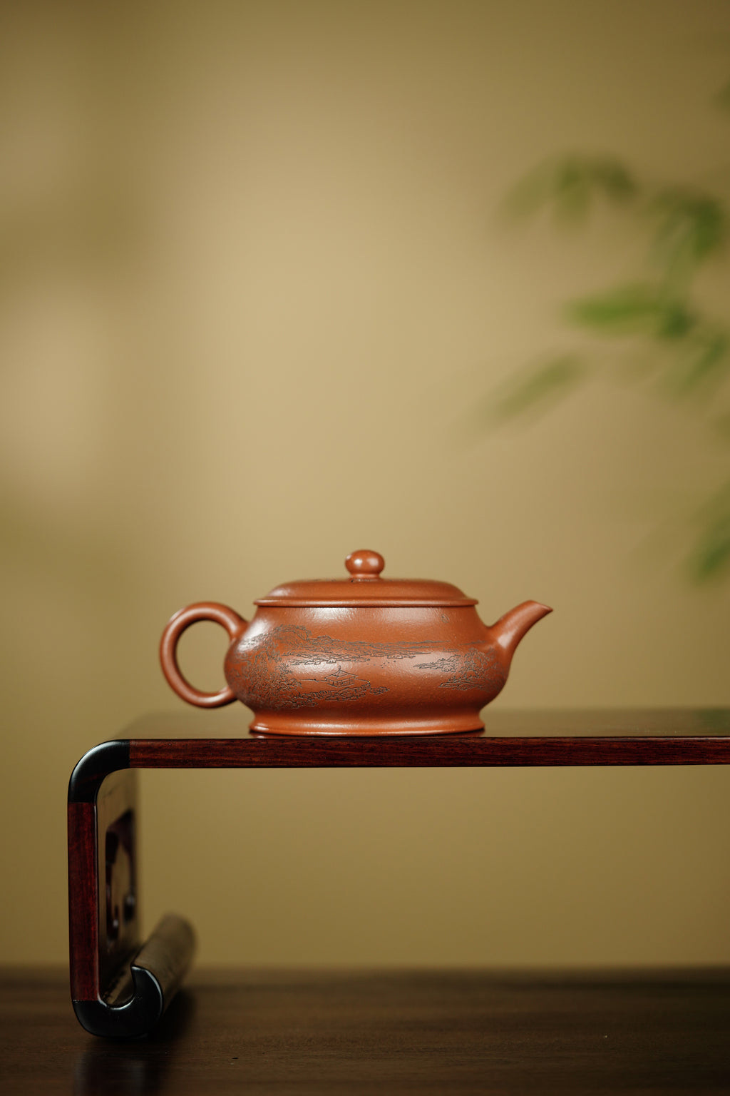 陈宏林大师传世巅峰臻品【明炉壶】业界标杆·——原矿优质底槽清·180cc ——紫砂山水陶刻天花板·陈宏林亲工