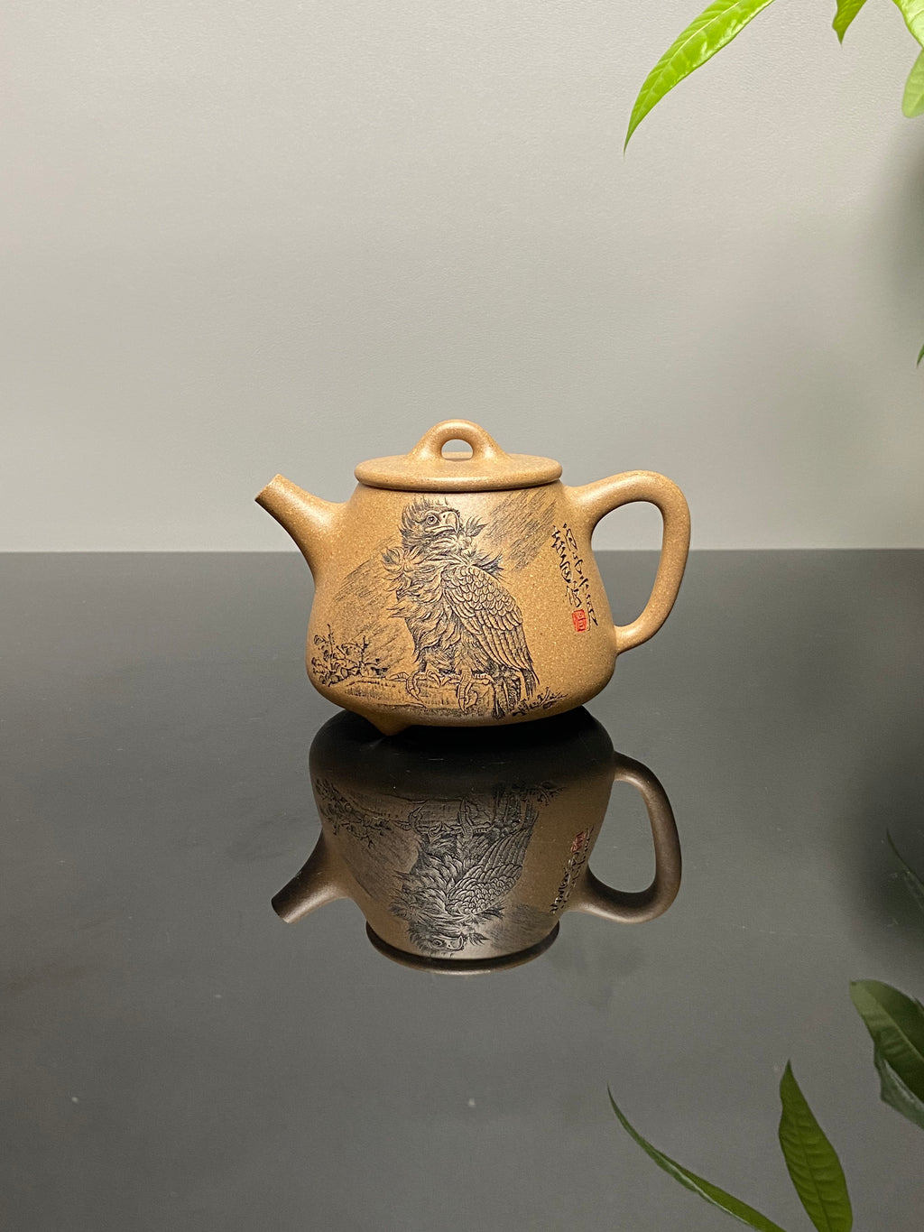 杨喜雨大师顶流臻品《高石瓢》形神兼备·礼藏双宜·传世重器！  ——原矿优质老段泥·230cc ——紫砂刻绘全能艺术名家·杨喜雨 亲工