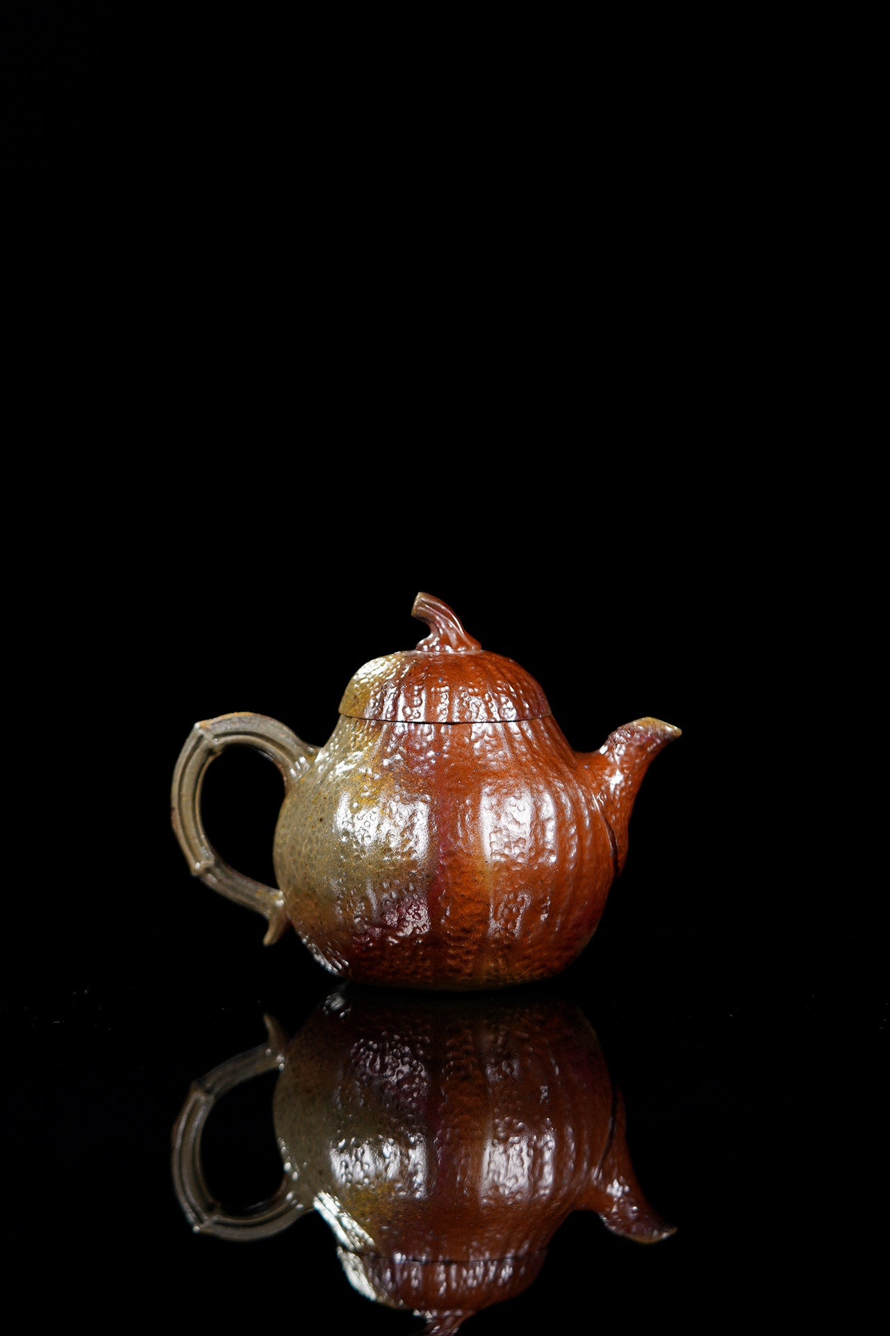 入窑一色，出窑万彩·紫砂柴烧《茄瓜壶》精品佳作！（每把落釉各有特色🌟） ——原矿青段柴烧·220cc ——实力派陶艺家·郭力