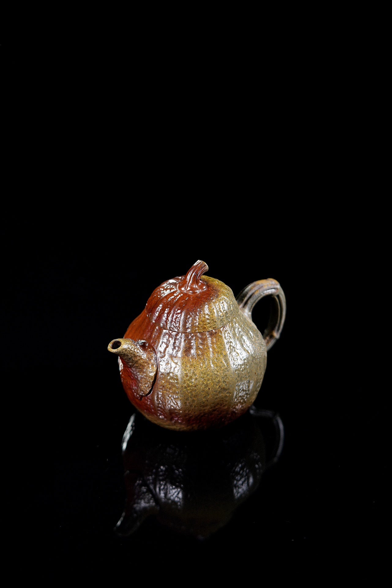 入窑一色，出窑万彩·紫砂柴烧《茄瓜壶》精品佳作！（每把落釉各有特色🌟） ——原矿青段柴烧·220cc ——实力派陶艺家·郭力