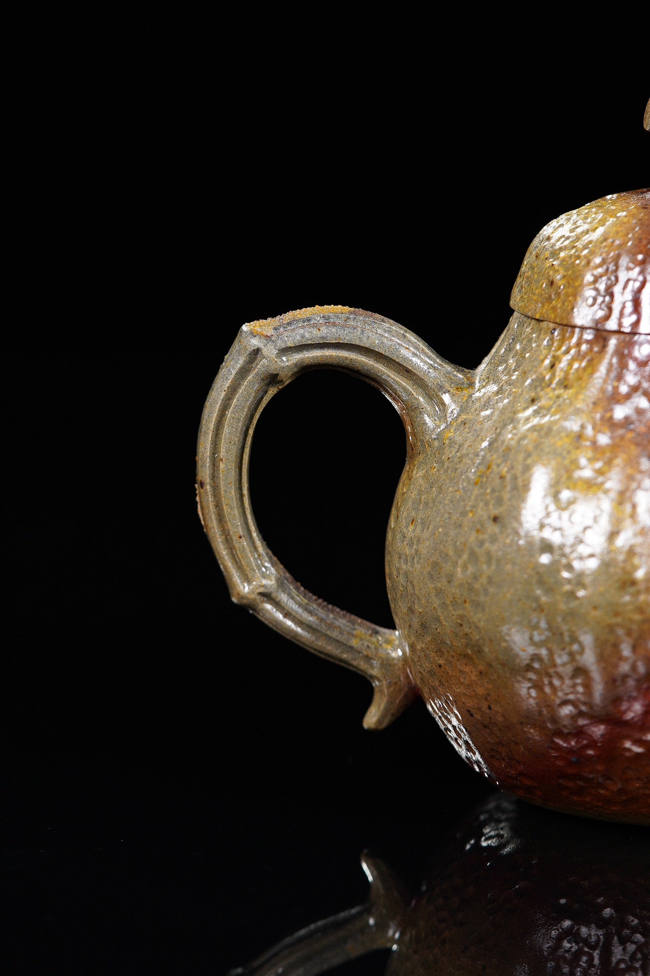 入窑一色，出窑万彩·紫砂柴烧《茄瓜壶》精品佳作！（每把落釉各有特色🌟） ——原矿青段柴烧·220cc ——实力派陶艺家·郭力