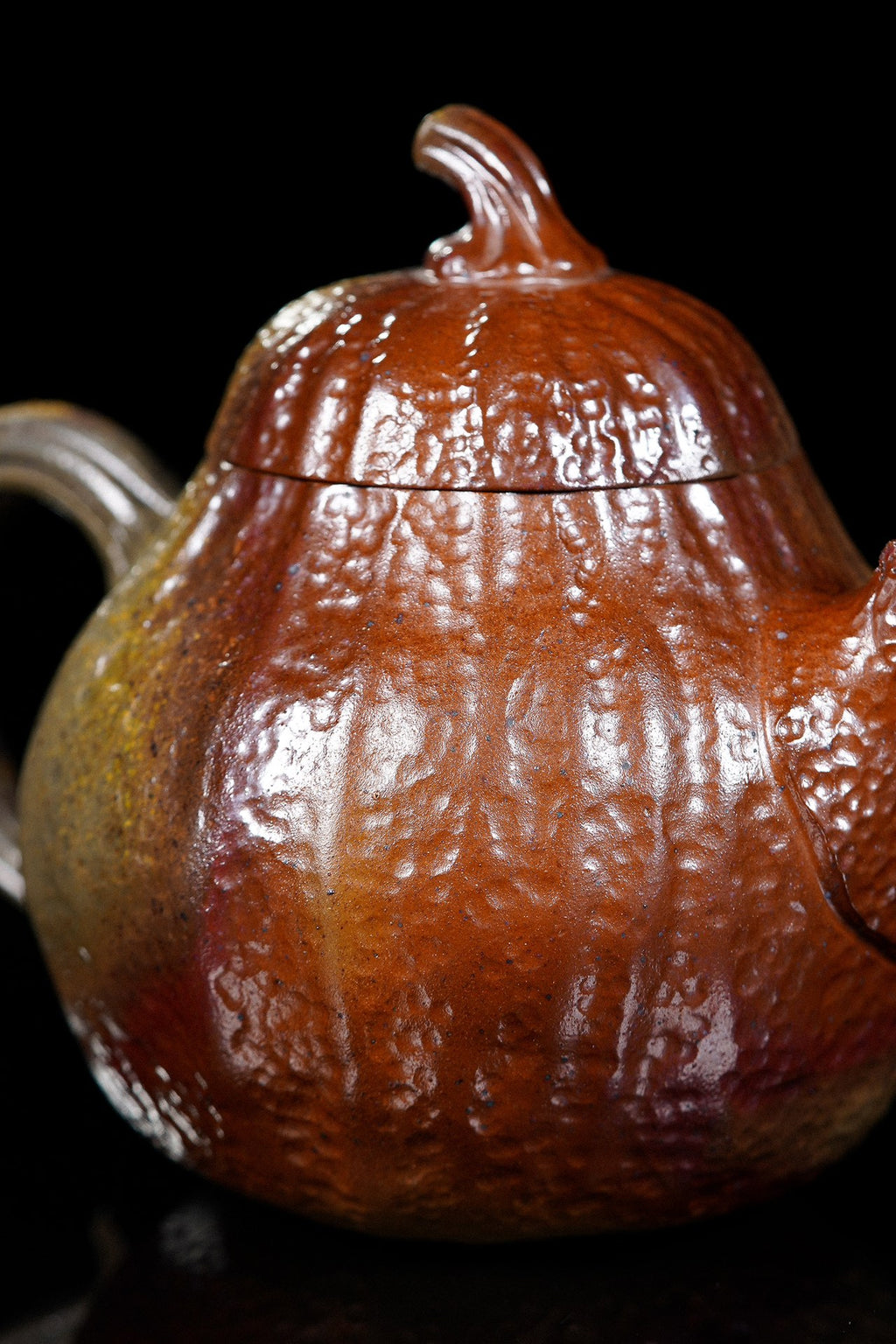 入窑一色，出窑万彩·紫砂柴烧《茄瓜壶》精品佳作！（每把落釉各有特色🌟） ——原矿青段柴烧·220cc ——实力派陶艺家·郭力