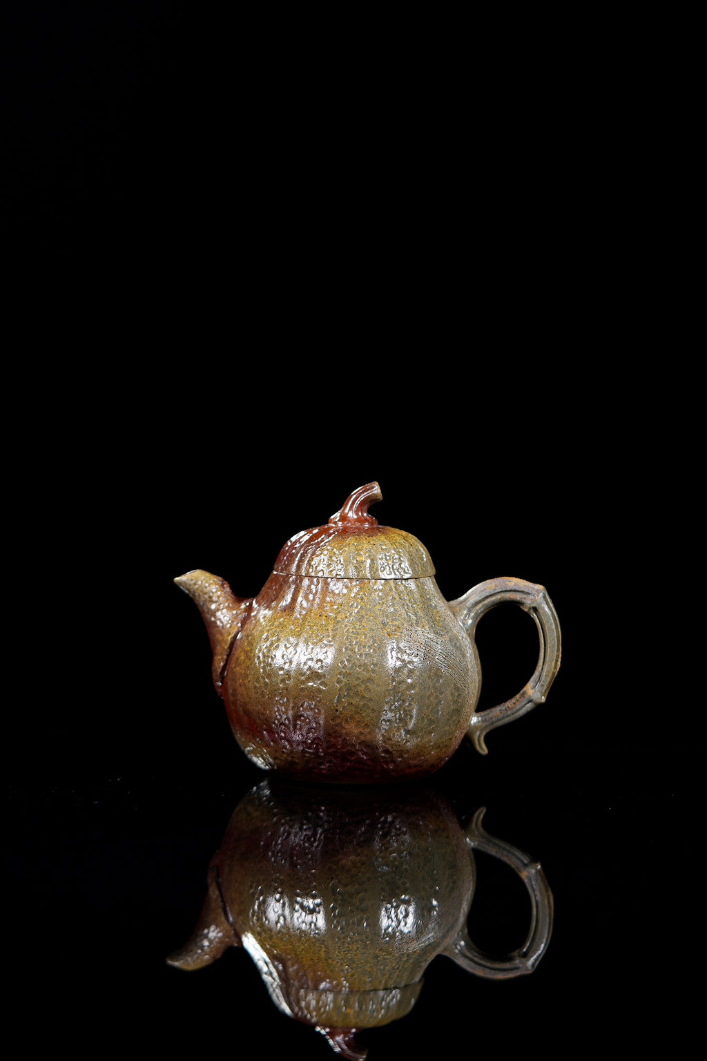 入窑一色，出窑万彩·紫砂柴烧《茄瓜壶》精品佳作！（每把落釉各有特色🌟） ——原矿青段柴烧·220cc ——实力派陶艺家·郭力