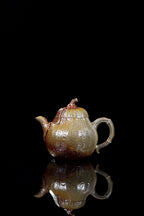 入窑一色，出窑万彩·紫砂柴烧《茄瓜壶》精品佳作！（每把落釉各有特色🌟） ——原矿青段柴烧·220cc ——实力派陶艺家·郭力