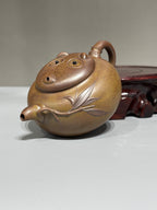 窑宝级柴烧《熊猫壶》精致有趣小重器！ ——原矿黄金段柴烧·180cc ——实力派陶艺家·周满星
