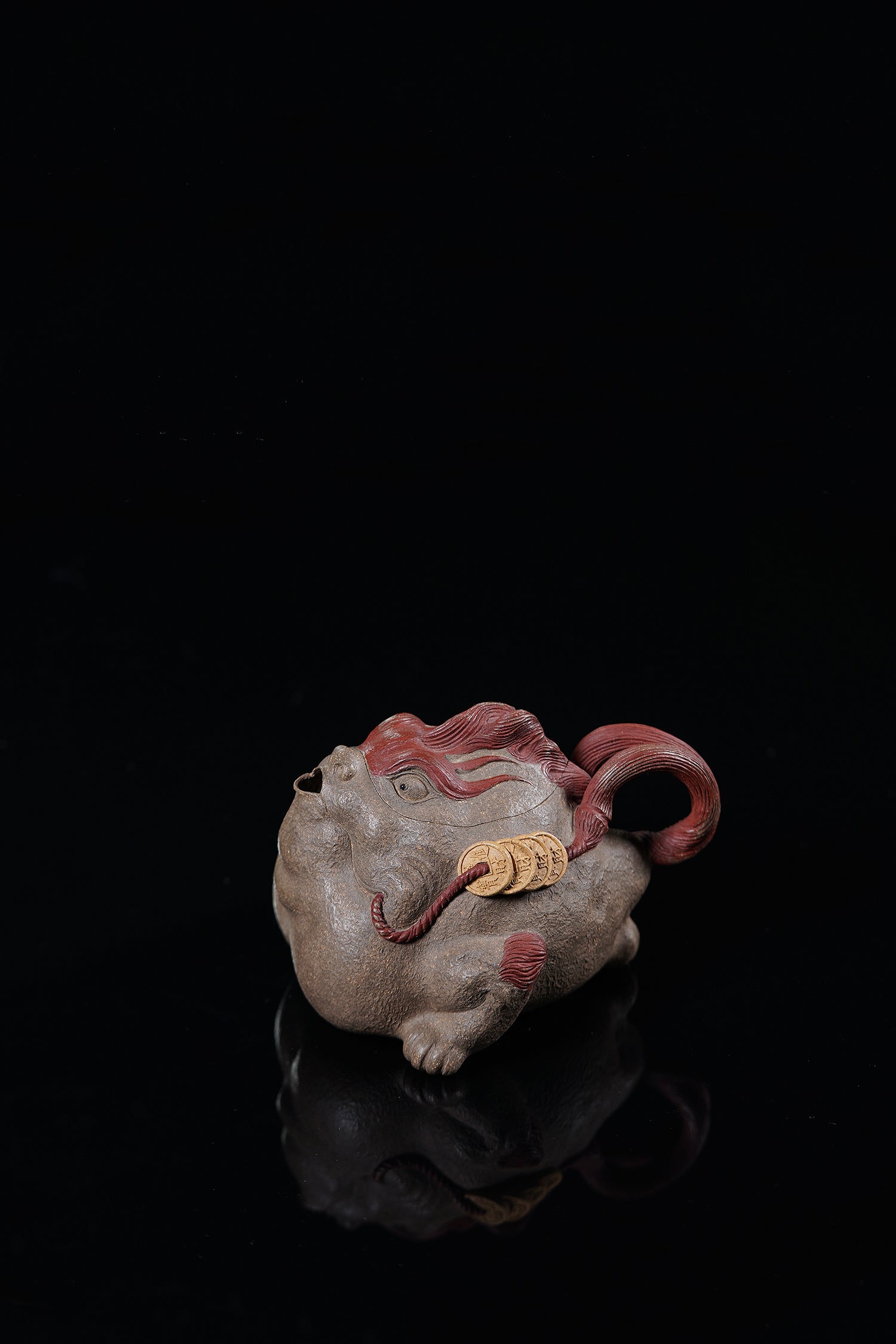 瑞兽系列精品佳作《纳财壶》 ——原矿优质青段泥·180cc  ——实力派陶艺家·焦勇