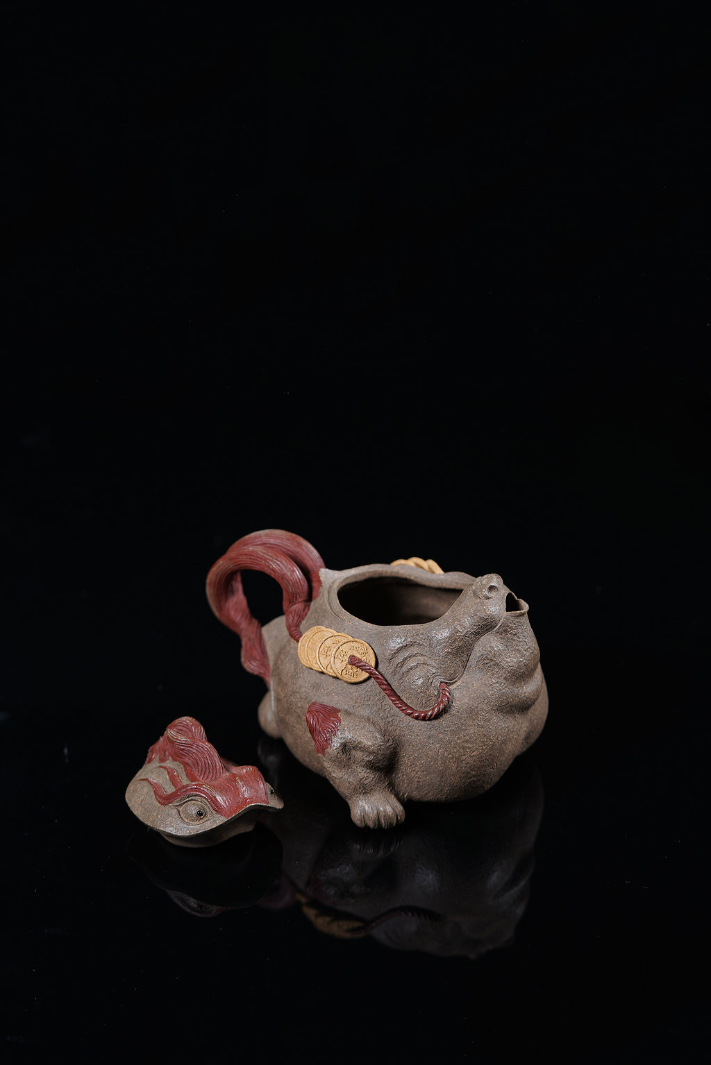 瑞兽系列精品佳作《纳财壶》 ——原矿优质青段泥·180cc  ——实力派陶艺家·焦勇